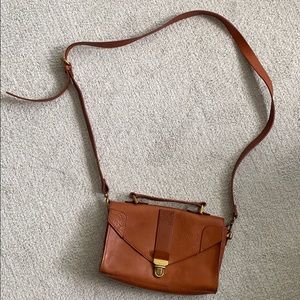 Madewell camel leather crossbody